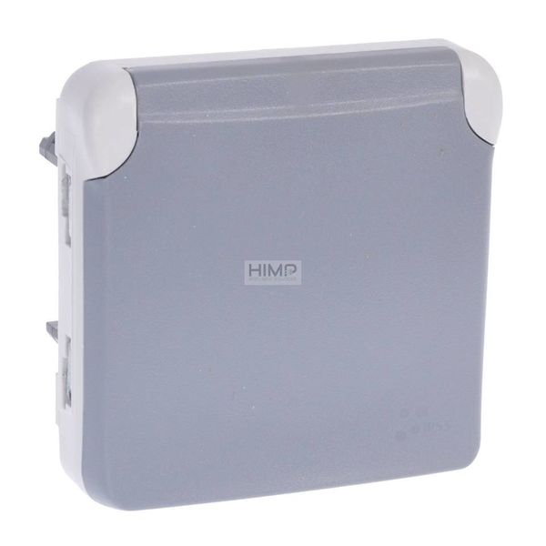 PLEXO55 Gniazdo pojedyncze 2P+Z do ramki SZARE Legrand 069552 zdjęcie 2