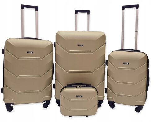 ZESTAW WALIZEK PODRÓŻNYCH KABINÓWKA ŚREDNIA DUŻA LEKKIE ABS 4 KÓŁKA POJEMNE na Arena.pl