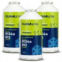 CZYNNIK GAZ KLIMATYZACJI CLIMAPRO 3w1 3x 170g NAPEŁNIANIE W AUTACH Z R134a