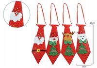 Krawat świąteczny Mikołajki Mikołaj na święta mix 12szt
