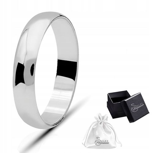 Pierścionek srebrny pr. 925 Polerowana Gładka Obrączka szer. 4 mm | r. 17 na Arena.pl