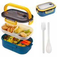 LUNCHBOX LUNCH BOX ŚNIADANIÓWKA POJEMNIK PUDEŁKO BOX Z PRZEGRÓDKAMI 1200ML