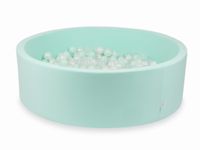 Suchy basen miętowy 130x40 z piłeczkami 700 sztuk (przezroczyste, perłowe, jasnomiętowe)