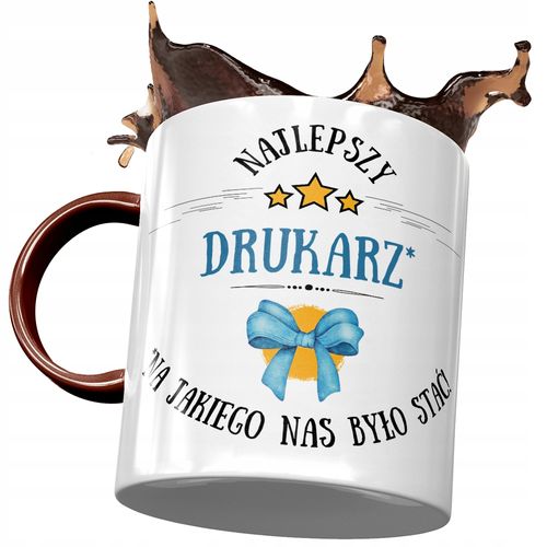 Kubek Bordowy Dla Drukarza Najlepszy Na Świecie Z Nadrukiem Ze Zdjęciem na Arena.pl