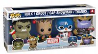 FUNKO POP MARVEL ŚWIĄTECZNY ZESTAW FIGUREK HULK GROOT CAP SNOWMAN THANOS