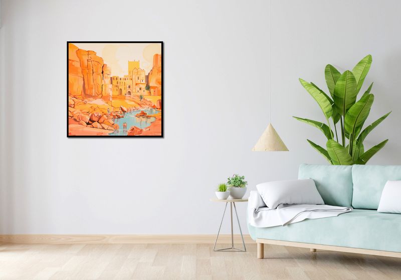 Plakat 80x80cm Ruiny pod Słońcem zdjęcie 4