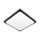 Plafon LED 2xE27 60W czarny IP44 mikrofalowy czujnik do wejścia i na schody