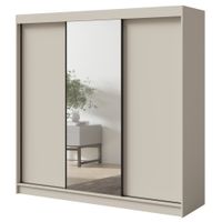 Szafa przesuwna z lustrem Fiore 3D1L 200 Kaszmir/Czarny