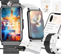 2 x SMARTWATCH ZEGAREK NA KOMUNIE DZIEWCZYNKA SMS KROKI POLSKIE MENU 2 PASK