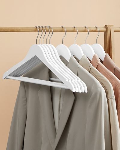 Wieszaki drewno białe 10szt - CRW03W10 na Arena.pl