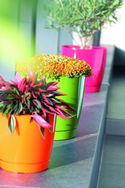 Doniczka COUBI DUOP120 z podstawką | Biały, Kształt Okrągły, Wymiary 12x11 cm, Kolor Biały, Prosperplast zdjęcie 2