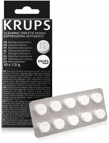 Tabetki Krups 10 sztuk do czyszczenia ekspresu czyszczące środek XS3000 na Arena.pl