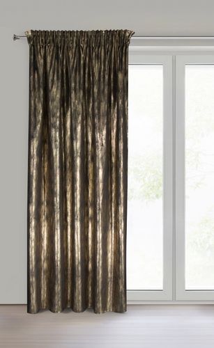 ZASŁONA GOTOWA EMILA NA TAŚMIE 140 X 270 CM CZARNY+ZŁOTY na Arena.pl