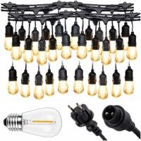 Girlanda OGRODOWA Łańcuch Świetlny Lampki LED 20x Żarówki Wodoszczelna