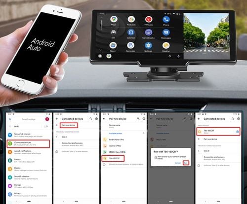 MONITOR SAMOCHODOWY RADIO ANDROID AUTO CARPLAY NAWIGACJA USB WIFI na Arena.pl