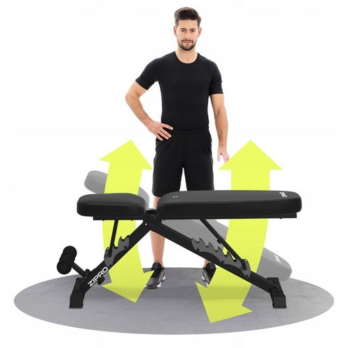 Ławka Treningowa do ćwiczeń Ławeczka prosta regulowana Składana Zipro na Arena.pl