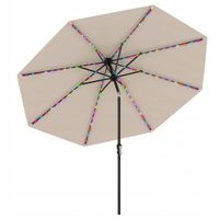 Parasol z oświetleniem Costway beżowy 288 x 246 cm