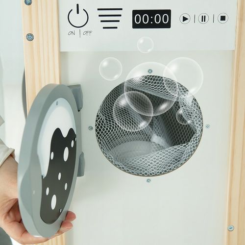 KUCHNIA DREWNIANA INTERAKTYWNA z Pralką Zmywarką Tablica Kredowa dla Dzieci na Arena.pl