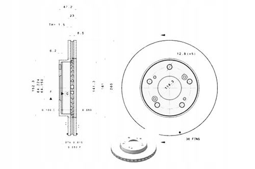 TARCZA HAM PRZOD 260X23 V BREMBO na Arena.pl