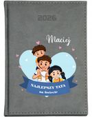 KALENDARZ A6 2026 TYGODNNIOWY terminarz z nadrukiem imieniem najlepszy tata