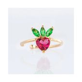 Kolczyk ze stali szlachetnej platerowanej 14k złotem z kryształkiem