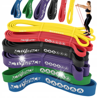ZESTAW 6 GUM DO ĆWICZEŃ POWER BAND TAŚMY GUMY OPOROWE FITNESS WYSOKA JAKOŚĆ