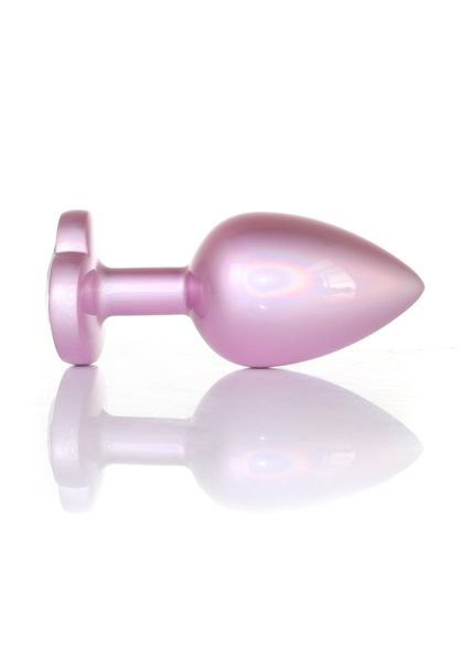Plug-Jewellery Pearl Pink Heart Plug- Clear L zdjęcie 2