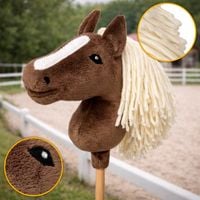 HOBBY HORSE A5 KOŃ NA KIJU PATYKU SROKATY PLUSZOWY ZABAWKA GŁOWA KONIA