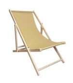 Leżak Drewniany Beżowo Miodowy – Regulowany 3 Pozycje