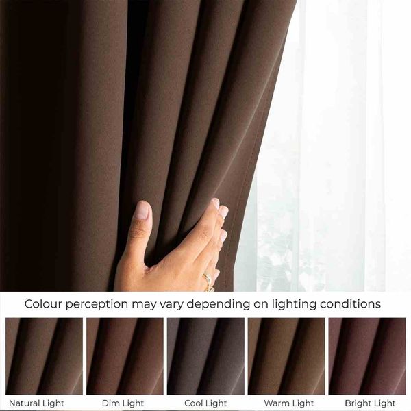 CURT/AH/BLACKOUT/EYELETS/D.BROWN/140X175/1PC zdjęcie 4
