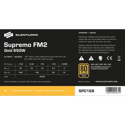 SilentiumPC Supremo FM2 Gold 650W Modular na Arena.pl