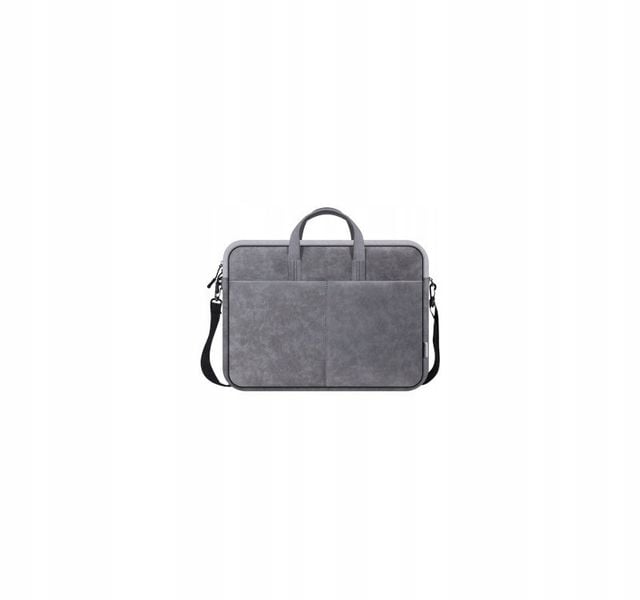 TORBA DEFENDER SOLID LEATHER SZARA 15,6" zdjęcie 3