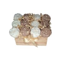 Flower Box Świece Bukiet Prezent MIni Skrzynia Dekoracja Ozdoba Kwiaty