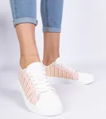 Różowe damskie sneakersy materialowe Bellisio 40