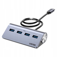 Adapter Unitek Ergonomiczny hub USB-C | 4x USB-A | 5Gbps