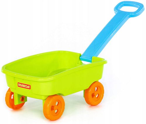 Taczka SOLIDNY WÓZEK Z RĄCZKĄ DO PIASKU dla dzieci - zielony na Arena.pl