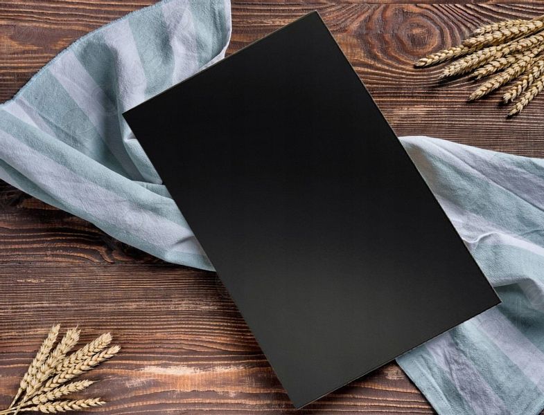 Podstawa szklana hartowana - szyba pod Piec lub Kominek 40x30 cm Czarna zdjęcie 2