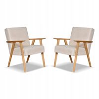 Fotel PRL zestaw retro vintage SOLER Family Meble beżowy welur Hunter