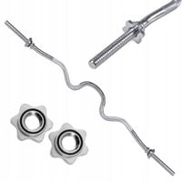 GRYF MOCNO ŁAMANY 120cm śr. 25mm SZTANGA pełny STALOWY gwintowany ZACISKI