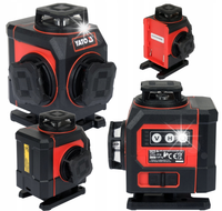 YATO MINI LASER SAMOPOZIOMUJĄCY ZIELONY 16 LINIOWY 4D Z AKCESORIAMI