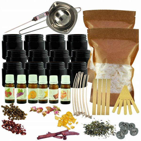 Zestaw do robienia swiec DIY wosk sojowy zdjęcie 1