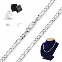 Łańcuszek Męski Srebrny Splot FIGARO Srebro pr. 925 Prezent | 55 cm x 2 mm