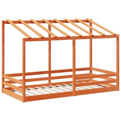 Rama łóżka dziecięcego z daszkiem, woskowy brąz, 80x200 cm na Arena.pl