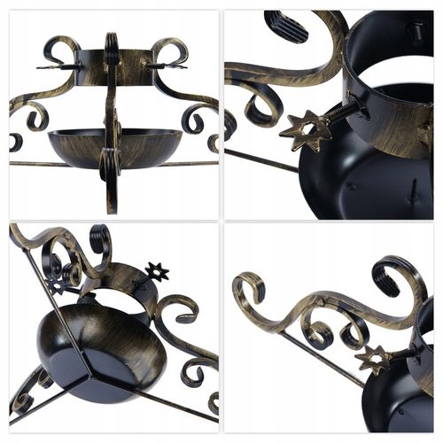 MASYWNY STALOWY KUTY STOJAK CHOINKOWY POD CHOINKĘ Z POJEMNIKIEM NA WODĘ S10 na Arena.pl