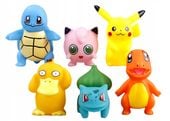 Pokemony Komplet Ozdoba Pokemon Pikachu Tort Bulbasaur Charmander Psyduck