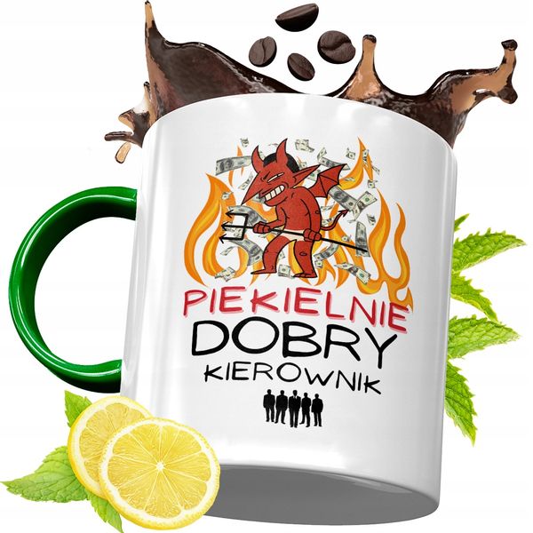 Kubek Zielony Dla Kierownika Na Urodziny Prezent Z Nadrukiem Ze Zdjęciem zdjęcie 1