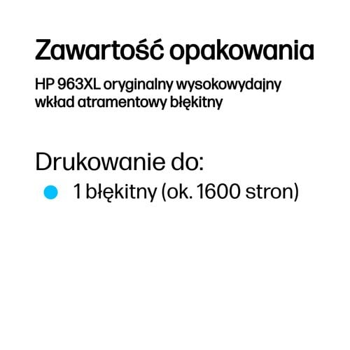 Tusz HP 963XL Cyan (3JA27AE) na Arena.pl