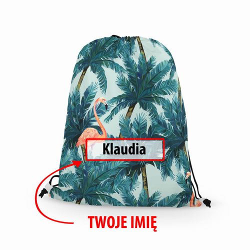 WORKO-PLECAK z Twoim imieniem Flamingi i palmy 006 na Arena.pl