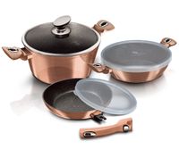 zestaw garnków granitowych berlinger haus bh-7051 rose gold