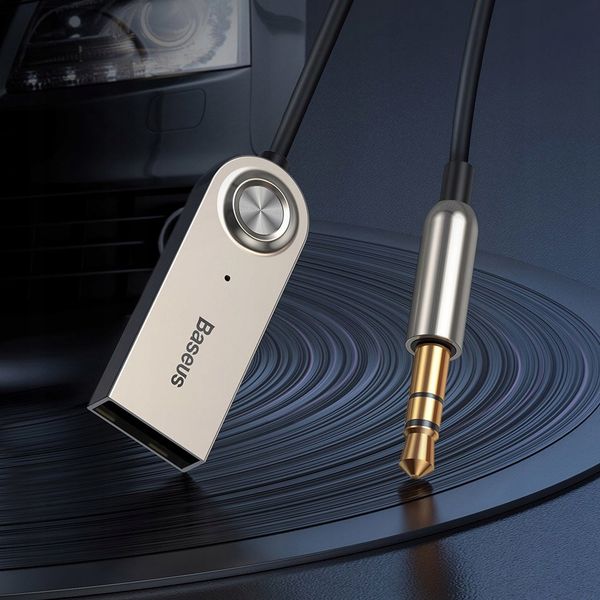 Adapter audio Bluetooth 5.0 Baseus USB, AUX czarny zdjęcie 7